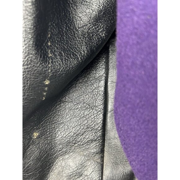 VTG Anaheim Mighty Ducks DeLong 90s Mens LARGE Wool Jacket Snap Button Purple - Picture 14 of 16